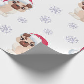 雪片と子犬 ラッピングペーパー (角)