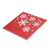 雪片と星タイル，赤 タイル (側面)