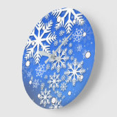雪片と星 ラージ壁時計 (傾斜)