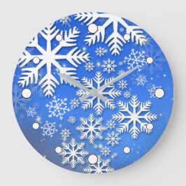 雪片と星 ラージ壁時計