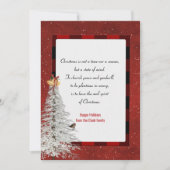 雪片と松の木とクリスマスを格子状に シーズンカード (正面)