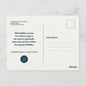 雪片と松 | 休日素朴の挨拶 ポストカード (裏面)