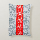 雪片と氷の冬のクッションデザイン。 アクセントクッション (裏面(縦))
