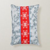 雪片と氷の冬のクッションデザイン。 アクセントクッション (正面(垂直))