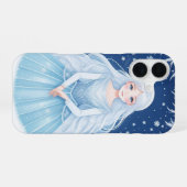 雪片と氷 iPhone 16ケース (裏面横)