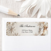 雪片と真珠冬の赤ちゃんシャワーラベル ラベル (インサイチュ)