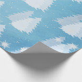 雪片と積雪樹包み紙 ラッピングペーパー (角)