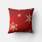 雪片と蝶ピロー クッション (裏面)