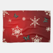 雪片と蝶 キッチンタオル (横)