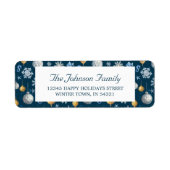 雪片と要素航海ののパターン ラベル (正面)