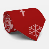 雪片と赤いタイ ネクタイ (ロール)