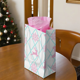 雪片と鹿 スモールペーパーバッグ