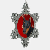 雪片によって組み立てられるオーナメント スノーフレークピューターオーナメント (左)