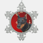 雪片によって組み立てられるオーナメント スノーフレークピューターオーナメント (正面)