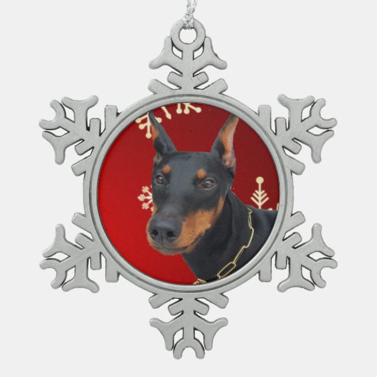 雪片によって組み立てられるオーナメント スノーフレークピューターオーナメント (正面)