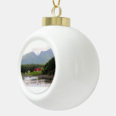 雪片によって組み立てられるオーナメント セラミックボールオーナメント (右)