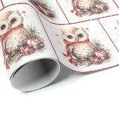 雪片にキラキラ色のクリスマス ラッピングペーパー (ロールコーナー)