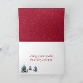 雪片にチョコレートを入れたクリスマス カード (内部)