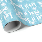 雪片に雪のグラフィックを配置 ラッピングペーパー (ロールコーナー)