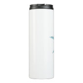 雪片に黒いドイツの羊飼い タンブラー (裏面)