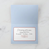 雪片のあるクリスマスコテージ シーズンカード (内部)