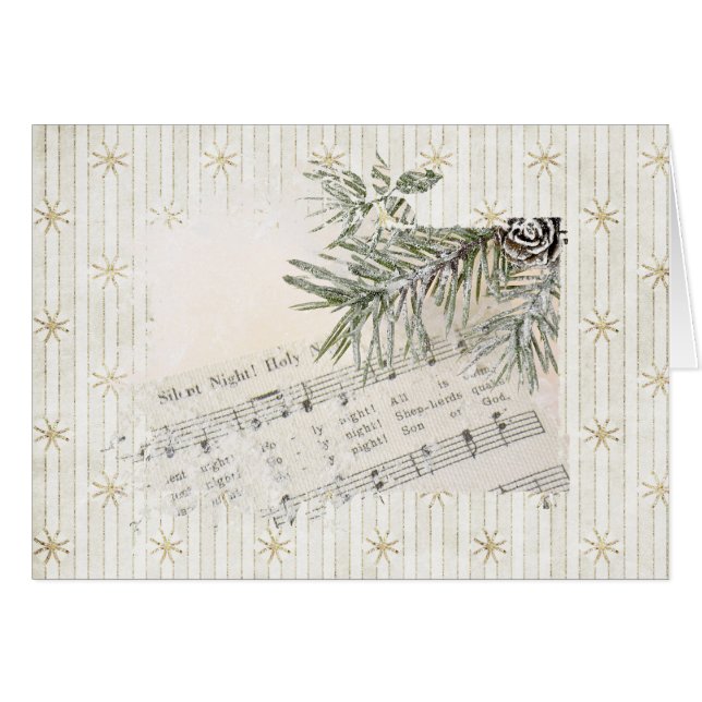 雪片のあるクリスマス金ゴールド (正面横)