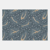 雪片のあるモミの枝 | ラッピングペーパーシート (正面)