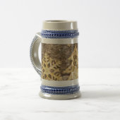 雪片のある国のクリスマスツリー ビールジョッキ (正面左)