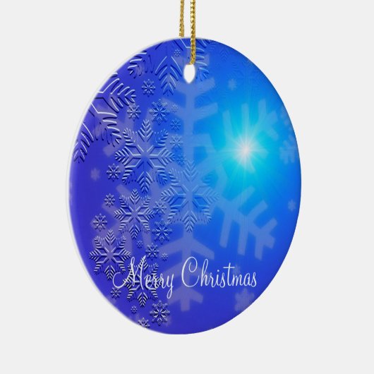 雪片のある屋外クリスマスオーナメント セラミックオーナメント (右)