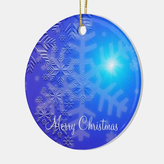 雪片のある屋外クリスマスオーナメント セラミックオーナメント (左)