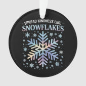 雪片のような優しさを広めるクリスマス先生 オーナメント (正面)