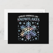 雪片のような優しさを広めるクリスマス先生 シーズンポストカード (正面/裏面)