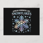 雪片のような優しさを広めるクリスマス先生 シーズンポストカード (正面)