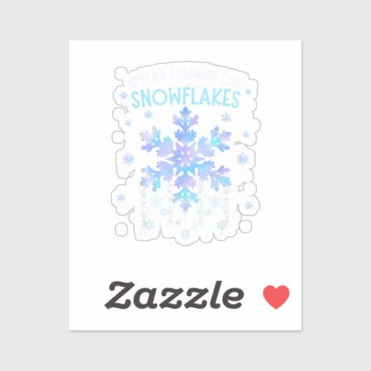 雪片のような優しさを広めるクリスマス先生 シール (シート)