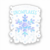 雪片のような優しさを広めるクリスマス先生 シール (正面)