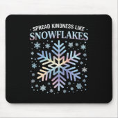 雪片のような優しさを広めるクリスマス先生 マウスパッド (正面)