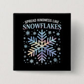 雪片のような優しさを広めるクリスマス先生 缶バッジ (正面)