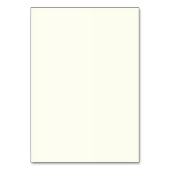 雪片のアイボリーの座席カード テーブルナンバー (裏面)