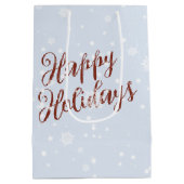 雪片のアイリッシュセッター ミディアムペーパーバッグ (裏面)