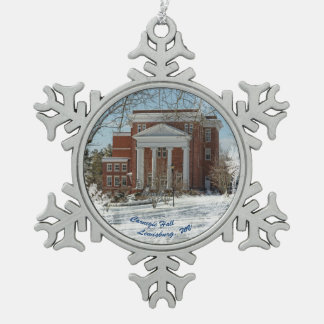 雪片のオーナメントカーネギーホールLewisburg WV スノーフレークピューターオーナメント