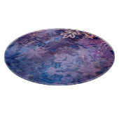 雪片のガラスまな板 カッティングボード (角)