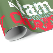 雪片のギフト用包装紙の赤い一流の変更の迷彩柄の緑 ラッピングペーパー (ロールコーナー)