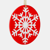雪片のクリスマスのオーナメント セラミックオーナメント (右)