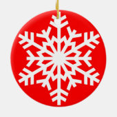 雪片のクリスマスのオーナメント セラミックオーナメント (裏面)