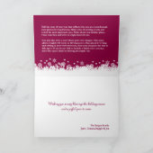 雪片のクリスマスの休日の物語のカスタムの写真 シーズンカード (内部)