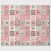 雪片のクリスマスの包装紙 ラッピングペーパー (フラット)