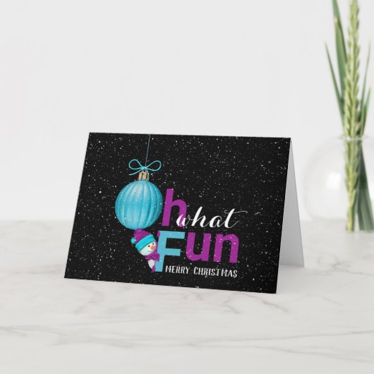 雪片のクリスマスオーナメント カード (正面)