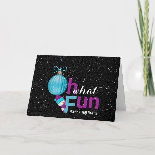 雪片のクリスマスオーナメント カード (正面)