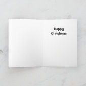 雪片のクリスマスカードを持つヒイラギのシカ シーズンカード (内部)