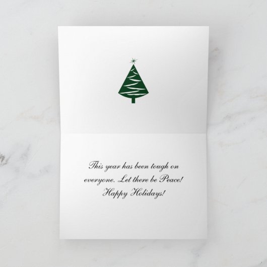 雪片のクリスマスカード カード (内部)